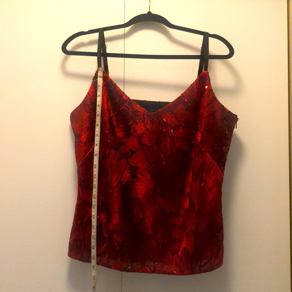 WHBM Red Sequin Camisole